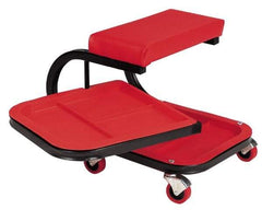 Whiteside - 240 Lb Capacity, 4 Wheel Creeper Seat with Swivel Tray - Steel, 19" Long x 15-1/4" High x 14" Wide - USA Tool & Supply