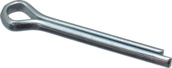 Value Collection - 1/8" Diam x 1" Long Extended Prong Cotter Pin - Grade 2, Zinc-Plated, Steel - USA Tool & Supply