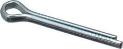 Value Collection - 1/8" Diam x 1" Long Extended Prong Cotter Pin - Grade 2, Zinc-Plated, Steel - USA Tool & Supply