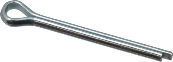 Value Collection - 1/8" Diam x 1-1/4" Long Extended Prong Cotter Pin - Grade 2, Zinc-Plated, Steel - USA Tool & Supply