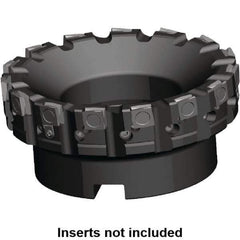 Kennametal - 15 Inserts, 127mm Cut Diam, 1-1/2" Arbor Diam, 0.236" Max Depth of Cut, Indexable Square-Shoulder Face Mill - 0/90° Lead Angle, 2-3/8" High, SPHX 1205... Insert Compatibility, Series Fix-Perfect - USA Tool & Supply