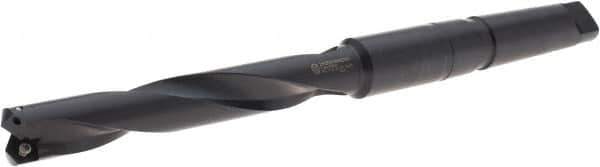 Allied Machine and Engineering - Series 2, 1 to 1-3/8" Diam, 4MT Taper Shank, Helical Flute Spade Drill - 6-1/2" Max Depth, 9-3/4" Body Length, 14-5/32" OAL, Extended Length, Through Coolant - USA Tool & Supply