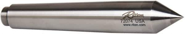 Riten - 7/8" Head Diam, Carbide-Tipped Steel Standard Point Half Dead Center - Jarno 7 Taper, 7/8" Point Diam, 1-3/16" Point Length, 5-1/4" OAL - USA Tool & Supply