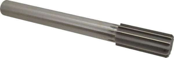 Made in USA - 1-9/16" High Speed Steel 12 Flute Chucking Reamer - Straight Flute, 1-1/4" Straight Shank, 3-1/2" Flute Length, 13" OAL - USA Tool & Supply