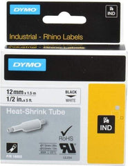 Dymo - 60" Long, White Heat Shrinkable Polyolefin Heat Shrink Tubing - For RhinoPRO 3000 - USA Tool & Supply