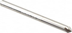 Hertel - 1/8" Head Diam, 1/8" Shank Diam, 4 Flute 82° Solid Carbide Countersink - USA Tool & Supply