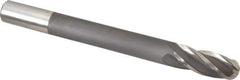 Hertel - 1" Diam, 2-1/2" LOC, 4 Flute High Speed Steel Ball End Mill - Uncoated, Single End, 10-1/4" OAL, 1" Shank Diam - USA Tool & Supply
