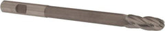 Hertel - 3/8" Diam, 1" LOC, 4 Flute High Speed Steel Ball End Mill - Uncoated, Single End, 5" OAL, 3/8" Shank Diam - USA Tool & Supply