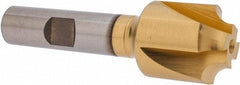 Hertel - 3/16" Radius, 3/4" Mill Diam, 4 Flute Cobalt Corner Rounding End Mill - Single End, TiN Finish, 2-15/16" OAL, 1/2" Shank Diam - USA Tool & Supply