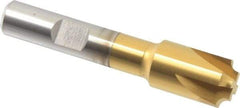 Hertel - 3/32" Radius, 1/2" Mill Diam, 4 Flute Cobalt Corner Rounding End Mill - Single End, TiN Finish, 2-1/2" OAL, 3/8" Shank Diam - USA Tool & Supply