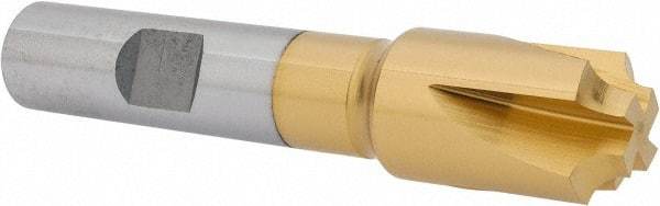 Hertel - 1/8" Radius, 5/8" Mill Diam, 4 Flute Cobalt Corner Rounding End Mill - Single End, TiN Finish, 3" OAL, 1/2" Shank Diam - USA Tool & Supply