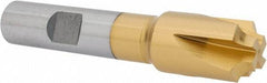 Hertel - 1/8" Radius, 5/8" Mill Diam, 4 Flute Cobalt Corner Rounding End Mill - Single End, TiN Finish, 3" OAL, 1/2" Shank Diam - USA Tool & Supply