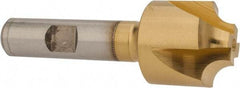 Hertel - 1/4" Radius, 1" Mill Diam, 4 Flute Cobalt Corner Rounding End Mill - Single End, TiN Finish, 3" OAL, 1/2" Shank Diam - USA Tool & Supply