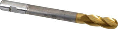 Hertel - 3/4" Diam, 2" LOC, 4 Flute High Speed Steel Ball End Mill - TiN Finish, Single End, 8-1/4" OAL, 3/4" Shank Diam - USA Tool & Supply