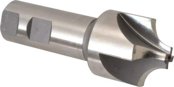 Hertel - 1/2" Radius, 1-1/2" Mill Diam, 4 Flute High Speed Steel Corner Rounding End Mill - Single End, Uncoated, 4-1/8" OAL, 1" Shank Diam - USA Tool & Supply
