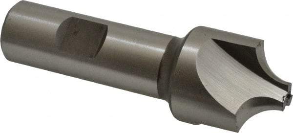 Hertel - 3/8" Radius, 1-1/8" Mill Diam, 3 Flute Cobalt Corner Rounding End Mill - Single End, Uncoated, 3-1/2" OAL, 3/4" Shank Diam - USA Tool & Supply