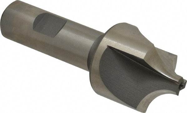 Hertel - 1/2" Radius, 1-3/8" Mill Diam, 3 Flute High Speed Steel Corner Rounding End Mill - Single End, Uncoated, 3-3/4" OAL, 3/4" Shank Diam - USA Tool & Supply