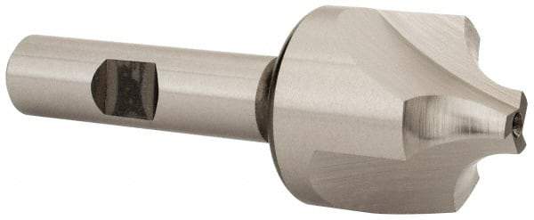 Hertel - 3/8" Radius, 1-1/8" Mill Diam, 3 Flute Cobalt Corner Rounding End Mill - Single End, Uncoated, 3-1/4" OAL, 1/2" Shank Diam - USA Tool & Supply