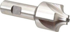 Hertel - 7/16" Radius, 1-3/8" Mill Diam, 4 Flute High Speed Steel Corner Rounding End Mill - Single End, Uncoated, 3-3/4" OAL, 3/4" Shank Diam - USA Tool & Supply