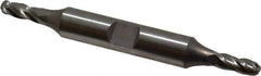 Hertel - 3/16" Diam, 1/2" LOC, 4 Flute Cobalt Ball End Mill - Uncoated, Double End, 3-1/4" OAL, 3/8" Shank Diam - USA Tool & Supply