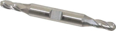 Hertel - 1/4" Diam, 9/16" LOC, 4 Flute Cobalt Ball End Mill - Uncoated, Double End, 3-1/4" OAL, 3/8" Shank Diam - USA Tool & Supply