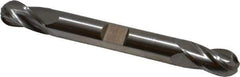 Hertel - 3/8" Diam, 3/4" LOC, 4 Flute Cobalt Ball End Mill - Uncoated, Double End, 3-1/2" OAL, 3/8" Shank Diam - USA Tool & Supply