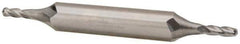 Hertel - 1/8" Diam, 3/8" LOC, 4 Flute Cobalt Ball End Mill - Uncoated, Double End, 3-1/8" OAL, 3/8" Shank Diam - USA Tool & Supply