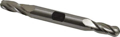 Hertel - 5/16" Diam, 3/4" LOC, 4 Flute Cobalt Ball End Mill - Uncoated, Double End, 3-1/2" OAL, 3/8" Shank Diam - USA Tool & Supply