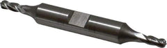 Hertel - 5/32" Diam, 7/16" LOC, 4 Flute Cobalt Ball End Mill - Uncoated, Double End, 3-1/8" OAL, 3/8" Shank Diam - USA Tool & Supply
