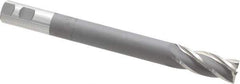 Hertel - 1", 2-1/2" LOC, 1" Shank Diam, 10-1/4" OAL, 4 Flute, High Speed Steel Square End Mill - Single End, Uncoated, Right Hand Cut - USA Tool & Supply