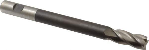 Hertel - 5/8", 1-1/2" LOC, 5/8" Shank Diam, 7-1/8" OAL, 4 Flute, High Speed Steel Square End Mill - Single End, Uncoated, Centercutting, Right Hand Cut - USA Tool & Supply