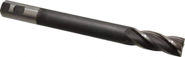 Hertel - 1", 2-1/2" LOC, 1" Shank Diam, 10-1/4" OAL, 4 Flute, High Speed Steel Square End Mill - Single End, Uncoated, Centercutting, Right Hand Cut - USA Tool & Supply