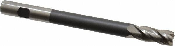 Hertel - 1/2", 1-1/4" LOC, 1/2" Shank Diam, 6" OAL, 4 Flute, High Speed Steel Square End Mill - Single End, Uncoated, Centercutting, Right Hand Cut - USA Tool & Supply