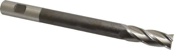 Hertel - 3/4", 2" LOC, 3/4" Shank Diam, 8-1/4" OAL, 4 Flute, High Speed Steel Square End Mill - Single End, Uncoated, Right Hand Cut - USA Tool & Supply