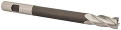 Hertel - 1/2", 1-1/4" LOC, 1/2" Shank Diam, 6" OAL, 4 Flute, High Speed Steel Square End Mill - Single End, Uncoated, Right Hand Cut - USA Tool & Supply