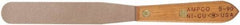 Ampco - 2" Wide Chisel Edge Blade Nickel Copper Spatula - Stiff, Straight Wood Handle, 19-1/4" OAL - USA Tool & Supply