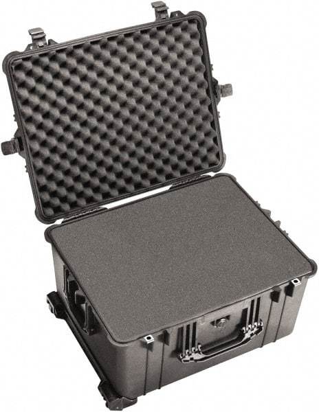 Pelican Products, Inc. - 19-11/16" Wide x 11-7/8" High, Clamshell Hard Case - Black, Polypropylene - USA Tool & Supply