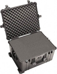 Pelican Products, Inc. - 19-11/16" Wide x 11-7/8" High, Clamshell Hard Case - Black, Polypropylene - USA Tool & Supply