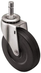 Shepherd - 2" Diam x 13/16" Wide x 2-5/8" OAH Stem Mount Swivel Caster - Soft Rubber, 80 Lb Capacity, Nylon Bearing, 7/16 x 1-7/16" Friction Stem - USA Tool & Supply