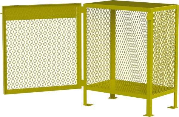 Jamco - 1 Shelf Gas Cylinder Storage Cabinet - Steel, 18" Wide x 30" Deep x 35" High, Safety Yellow - USA Tool & Supply