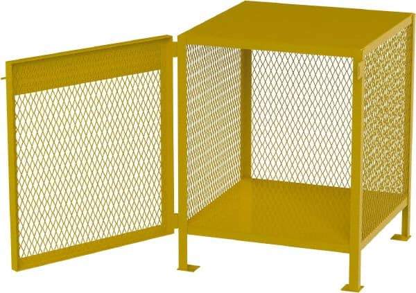 Jamco - 1 Shelf Gas Cylinder Storage Cabinet - Steel, 30" Wide x 30" Deep x 35" High, Safety Yellow - USA Tool & Supply