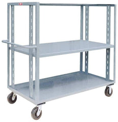 Jamco - 3,000 Lb Capacity, 2 Shelf, Steel Stock Truck - 36" Long x 72" Wide x 57" High, 6" Diam Phenolic Wheels - USA Tool & Supply