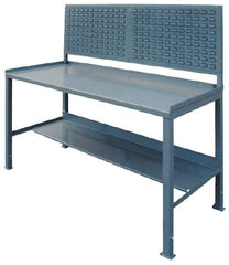 Jamco - 60 Wide x 30" Deep x 35" High, Steel Workbench - Comfort Edge, Fixed Legs - USA Tool & Supply