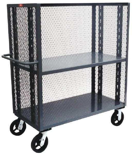 Jamco - 3,000 Lb Capacity, 24" Wide x 36" Long x 57-1/2" High Standard Utility Cart - 2 Shelf, Steel - USA Tool & Supply