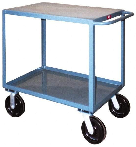 Jamco - 4,800 Lb Capacity, 24" Wide x 30" Long x 38" High Standard Utility Cart - 2 Shelf, Steel, Phenolic Casters - USA Tool & Supply