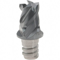 Iscar - MM EC Grade IC908 Carbide End Milling Tip Insert - TiAlN Finish, 4 Flutes, 6mm Cutting Diam, 5mm Depth of Cut, 10mm Extension, 45° Helix - USA Tool & Supply
