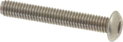 Value Collection - M3x0.50 Metric Coarse Hex Socket Drive, Button Screw - Grade 18-8 & Austenitic A2 Stainless Steel, Uncoated, Partially Threaded, 20mm Length Under Head - USA Tool & Supply