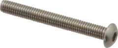 Value Collection - M3x0.50 Metric Coarse Hex Socket Drive, Button Screw - Grade 18-8 & Austenitic A2 Stainless Steel, Uncoated, Partially Threaded, 25mm Length Under Head - USA Tool & Supply