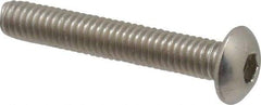 Value Collection - M4x0.70 Metric Coarse Hex Socket Drive, Button Screw - Grade 18-8 & Austenitic A2 Stainless Steel, Uncoated, Partially Threaded, 25mm Length Under Head - USA Tool & Supply