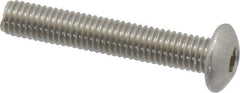 Value Collection - M5x0.80 Metric Coarse Hex Socket Drive, Button Screw - Grade 18-8 & Austenitic A2 Stainless Steel, Uncoated, Partially Threaded, 30mm Length Under Head - USA Tool & Supply